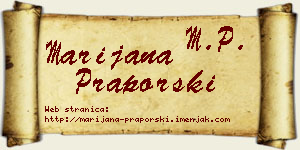Marijana Praporski vizit kartica